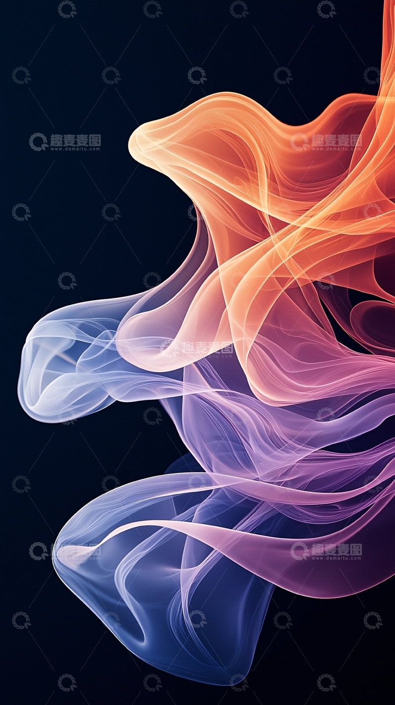 高清大图下载【趣麦麦图】彩色烟雾抽象艺术背景