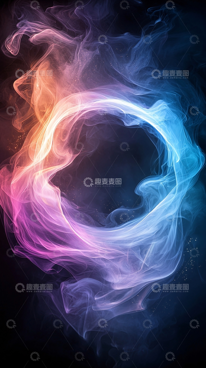 高清大图下载【趣麦麦图】彩色烟雾环绕