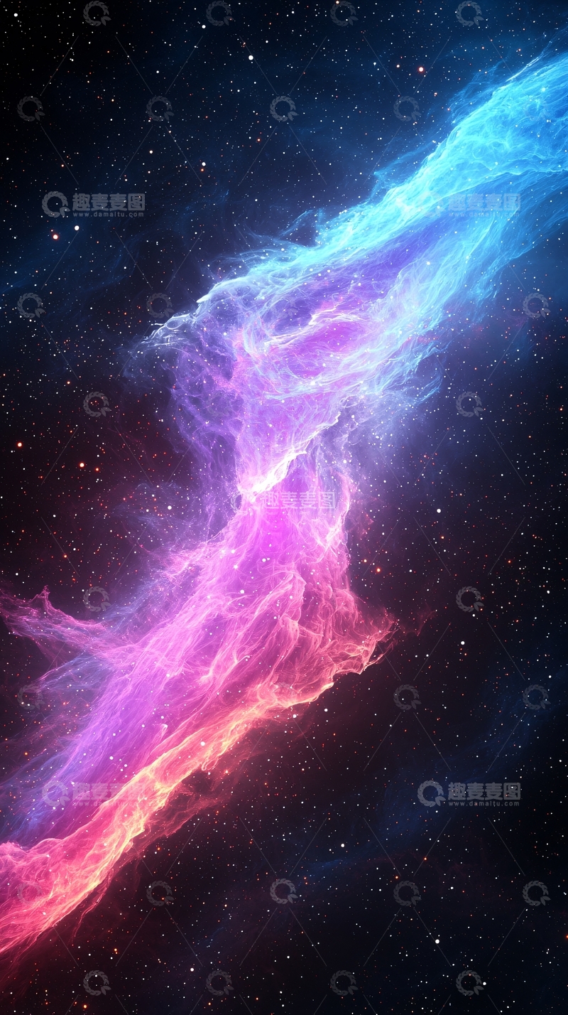 高清大图下载【趣麦麦图】星云状光带渐变色彩