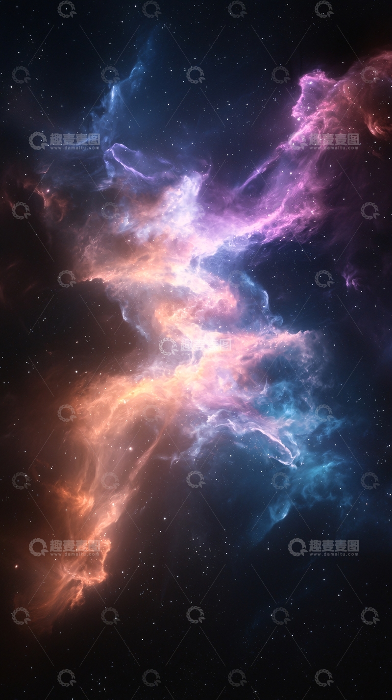 高清大图下载【趣麦麦图】星云绚丽多彩的宇宙景象