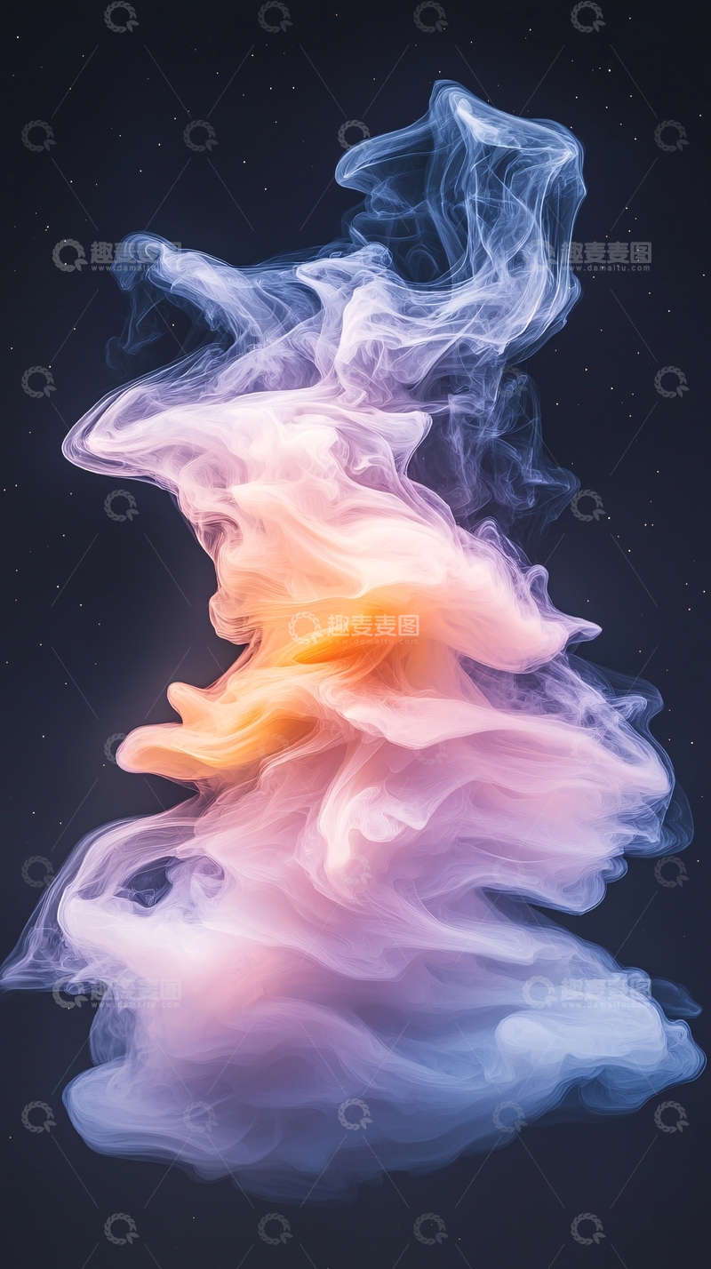 高清大图下载【趣麦麦图】梦幻色彩烟雾抽象艺术