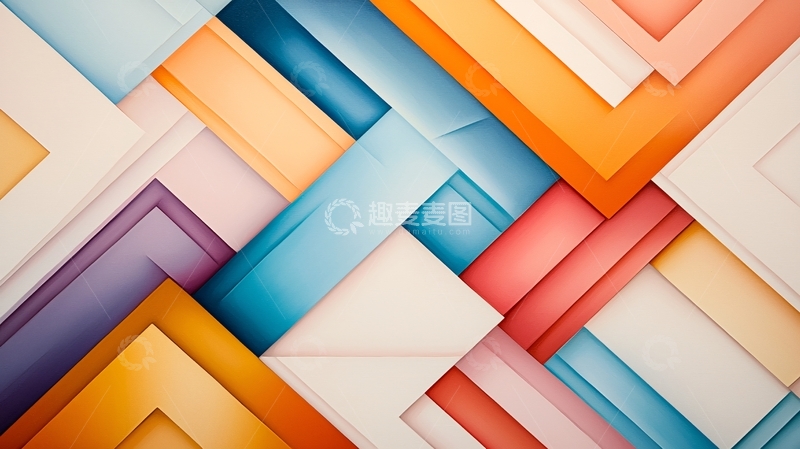 高清大图下载【趣麦麦图】彩色几何图形背景