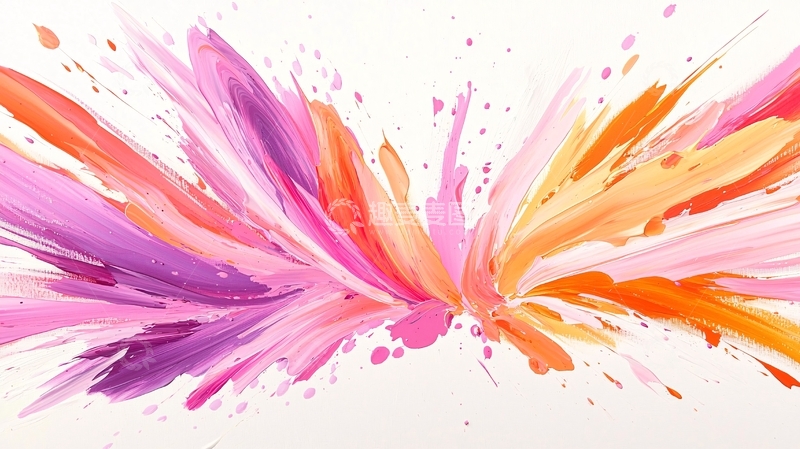高清大图下载【趣麦麦图】彩色颜料飞溅效果