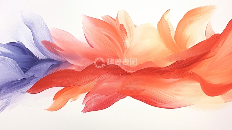 高清大图下载【趣麦麦图】水彩风格的彩色花瓣图案