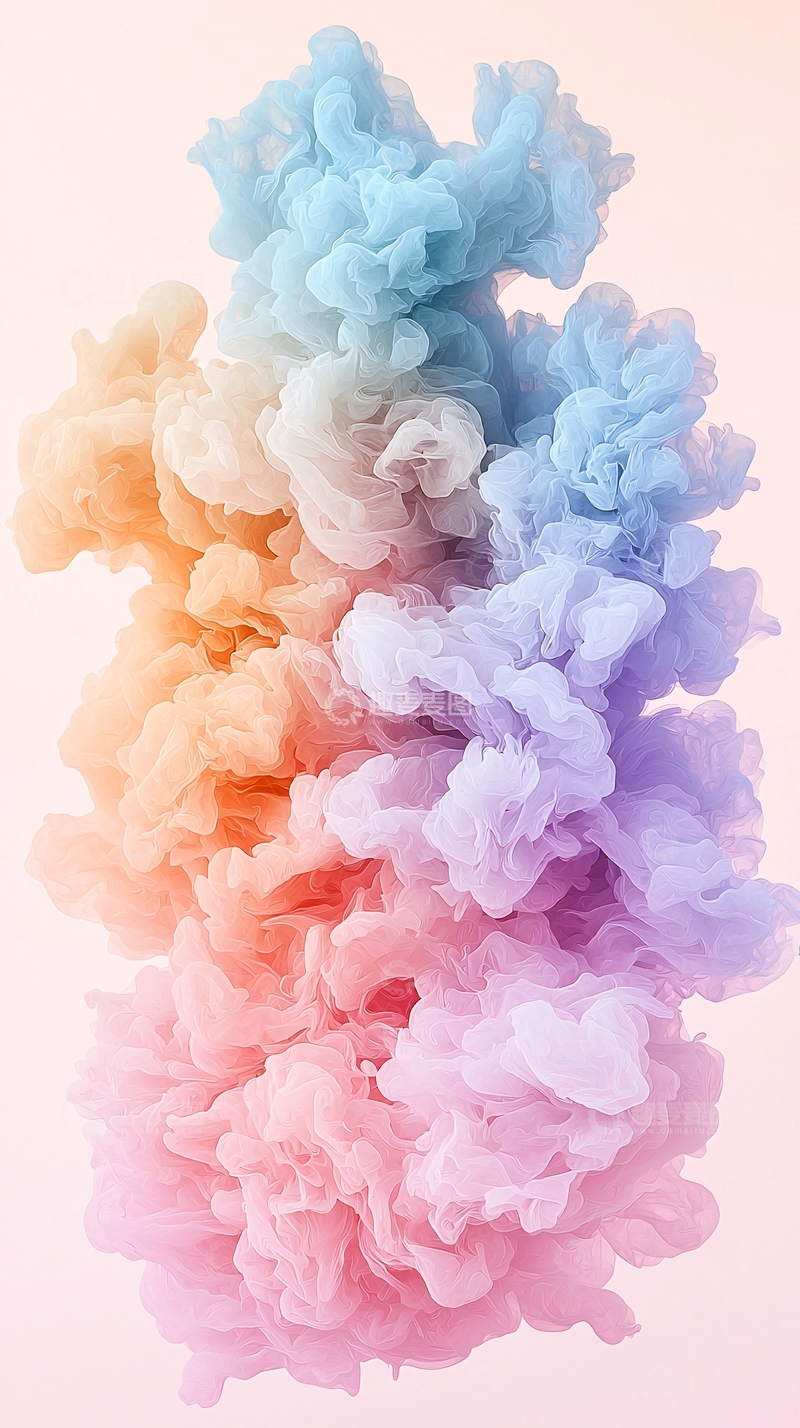 高清大图下载【趣麦麦图】彩色烟雾渐变融合