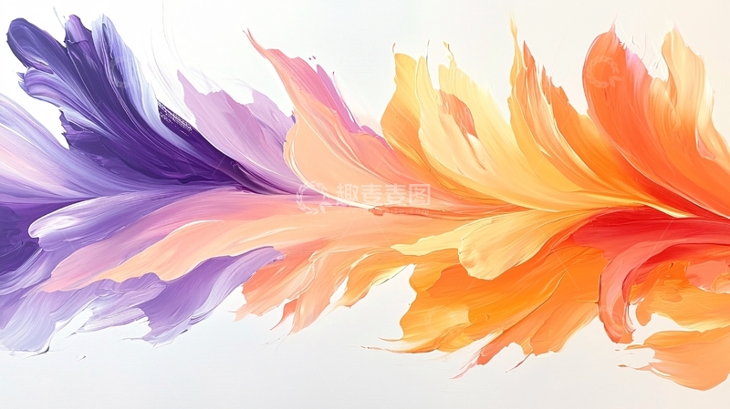 高清大图下载【趣麦麦图】色彩渐变水彩笔触