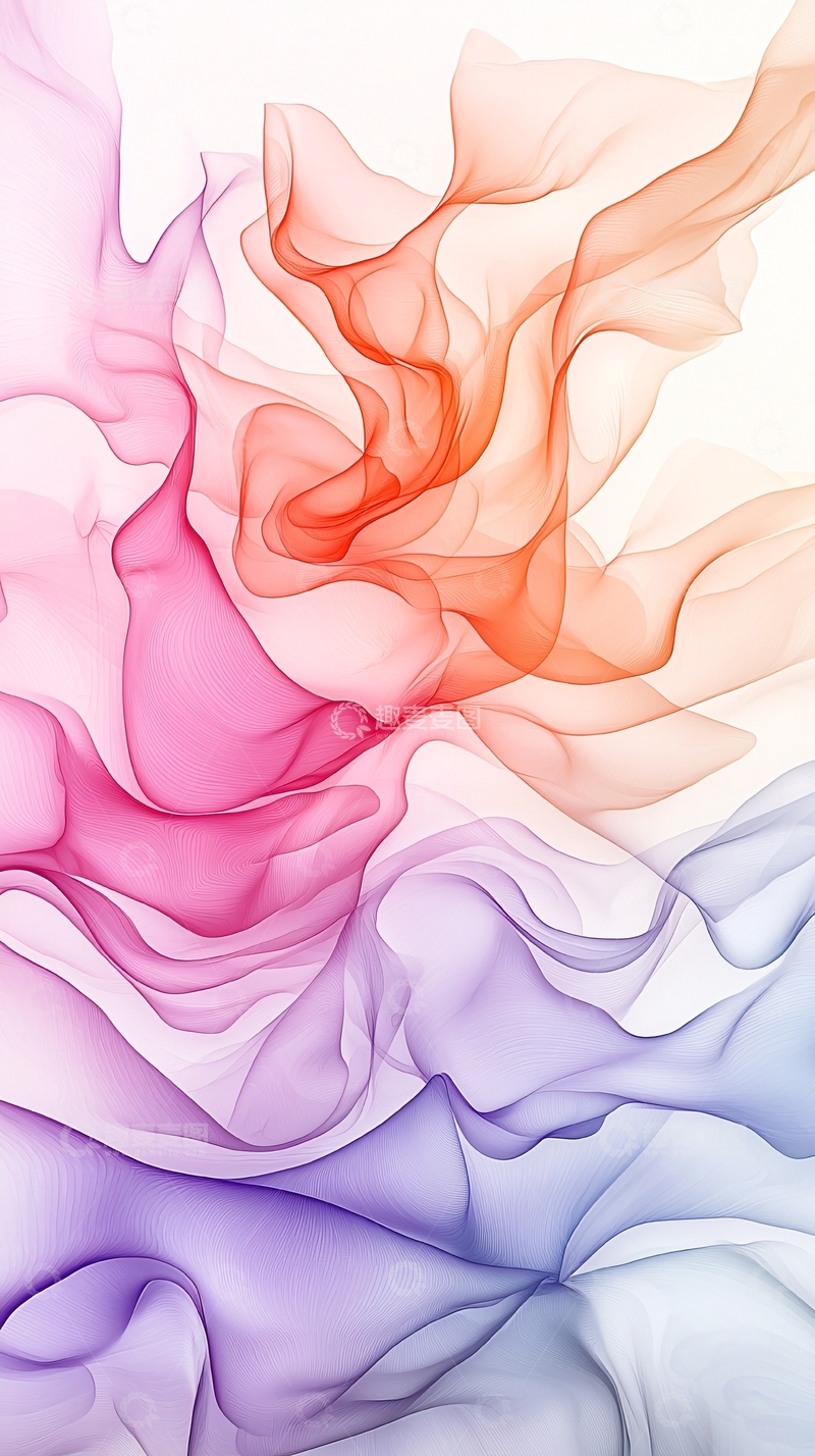 高清大图下载【趣麦麦图】彩色水彩烟雾背景