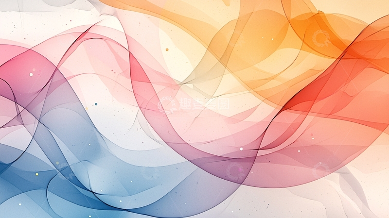 高清大图下载【趣麦麦图】彩色水彩流动波浪背景