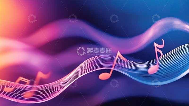 高清大图下载【趣麦麦图】音乐流动的抽象背景