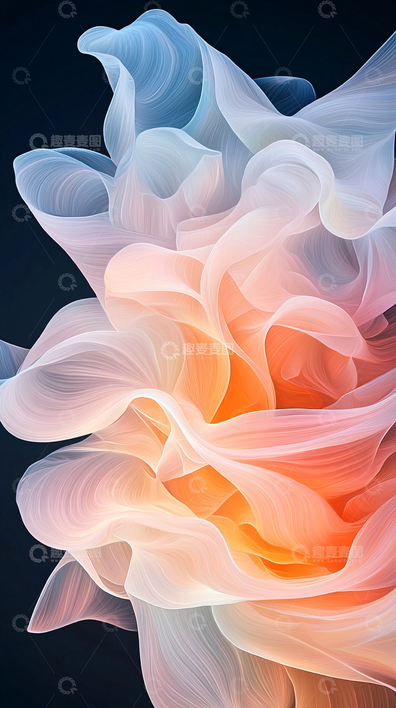 高清大图下载【趣麦麦图】抽象水彩烟雾背景