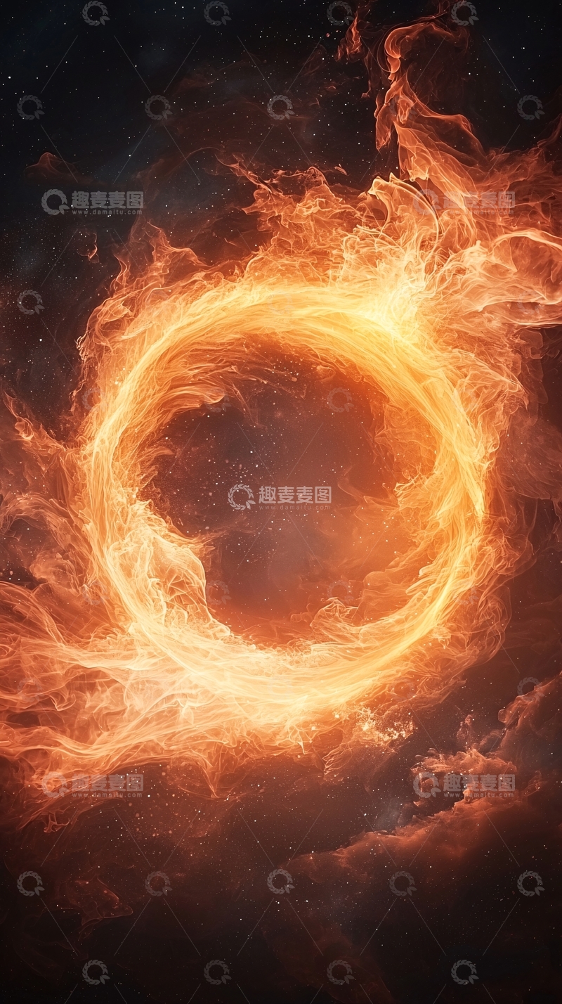 高清大图下载【趣麦麦图】火焰漩涡高清图片