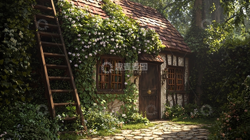 高清大图下载【趣麦麦图】森林小屋高清图片