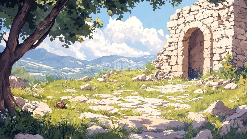 高清大图下载【趣麦麦图】阳光明媚的田园风光