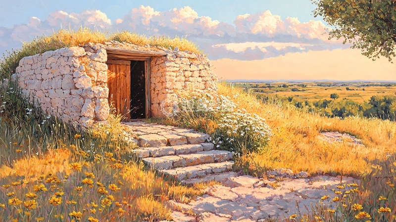 高清大图下载【趣麦麦图】乡间小屋地窖入口