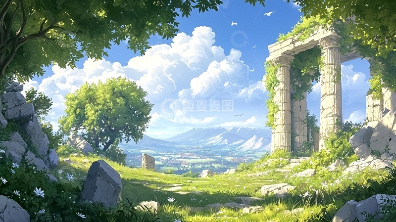 高清大图下载【趣麦麦图】奇幻风景遗迹