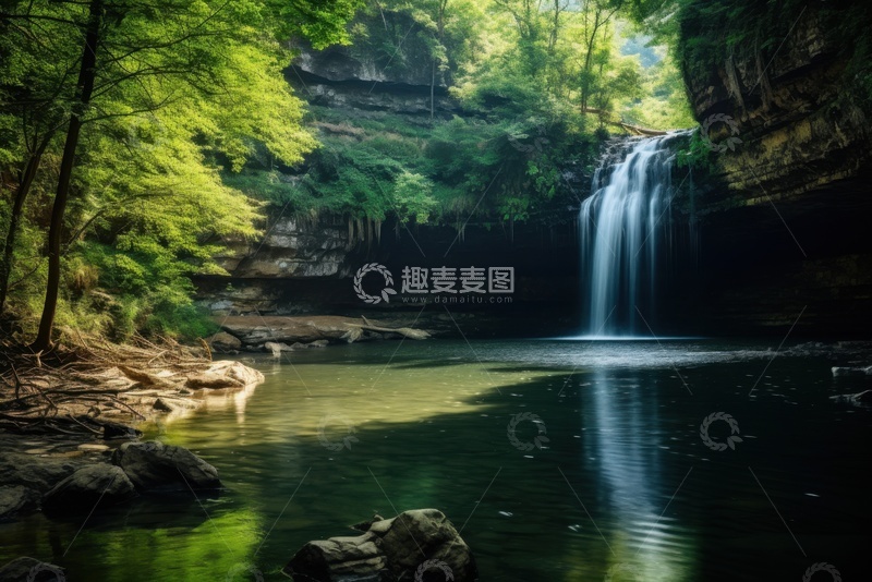 高清大图下载【趣麦麦图】森林流水河流自然美景