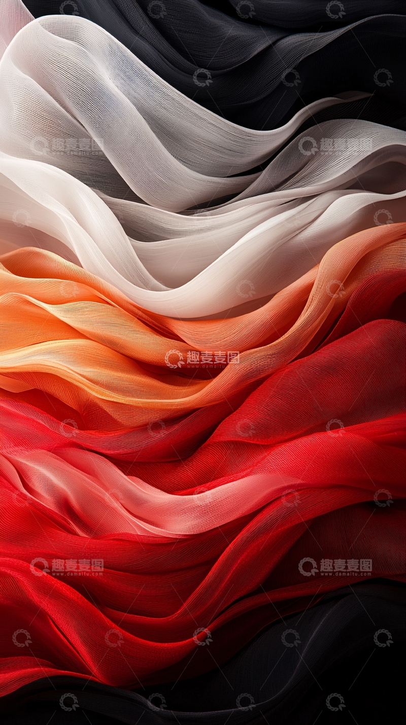 高清大图下载【趣麦麦图】彩色渐变丝绸波浪纹