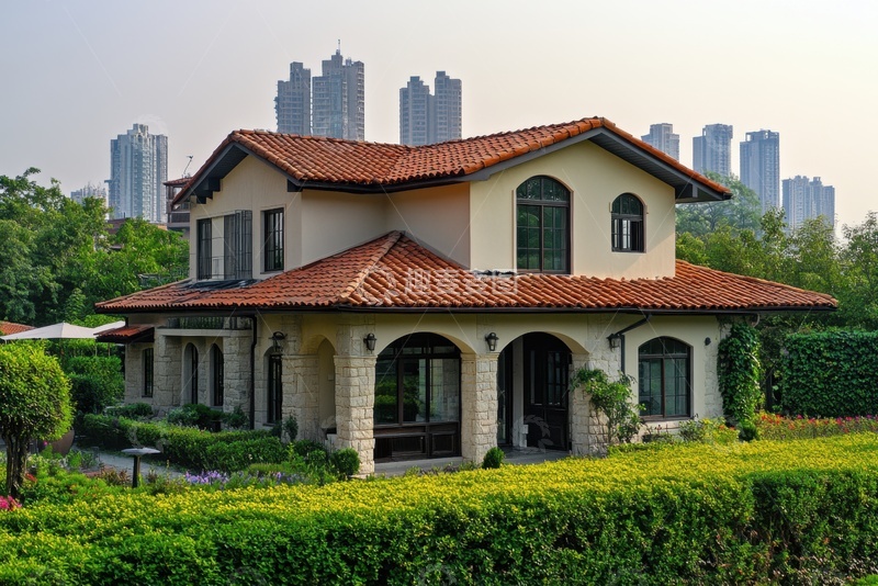 高清大图下载【趣麦麦图】城市里的别墅建筑