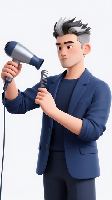 3D卡通理发师IP