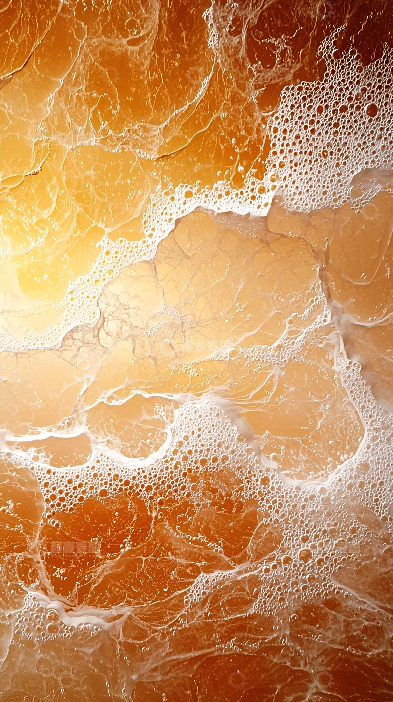 高清大图下载【趣麦麦图】琥珀色液体气泡纹理