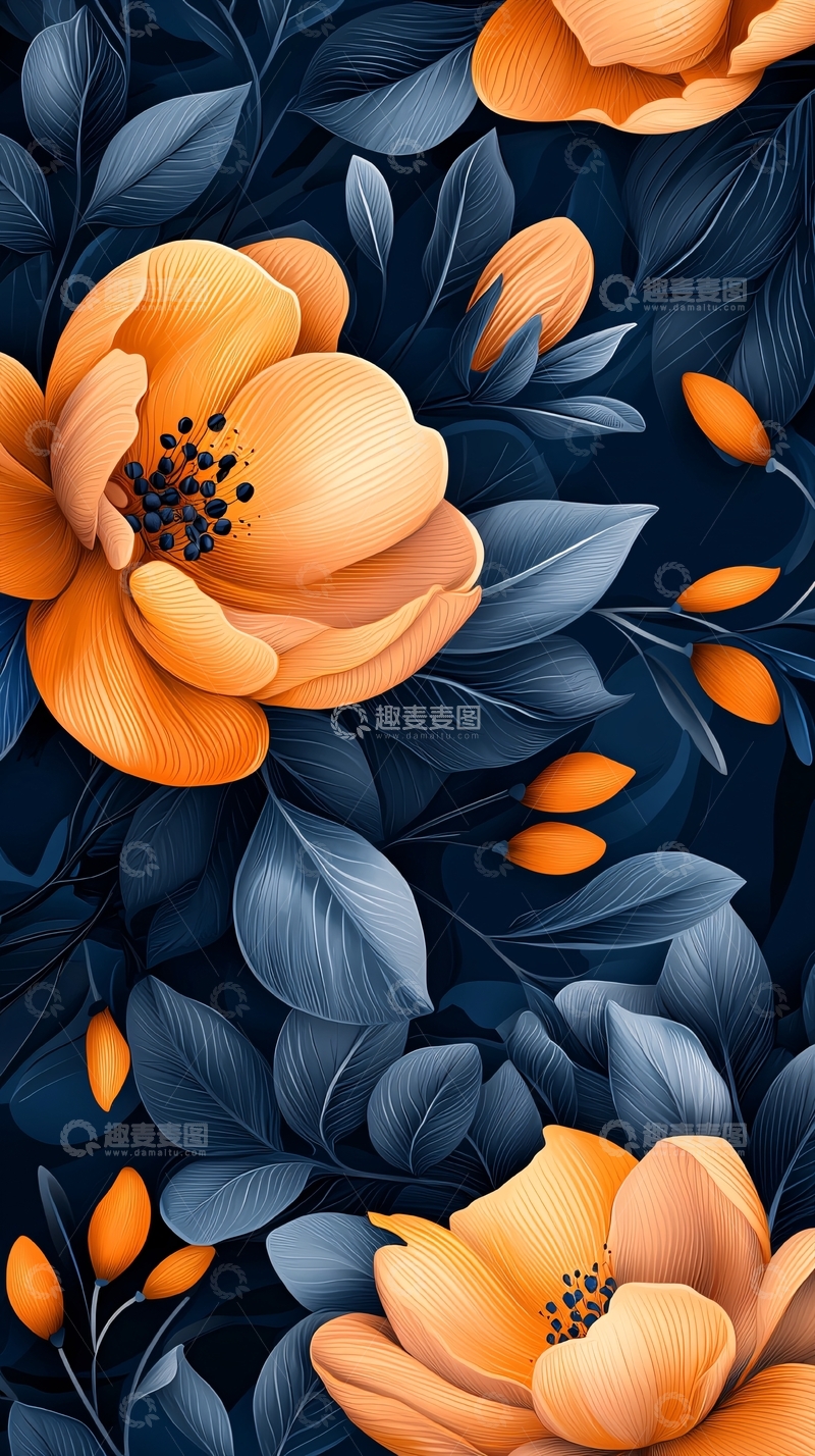 高清大图下载【趣麦麦图】橙色花朵高清图片