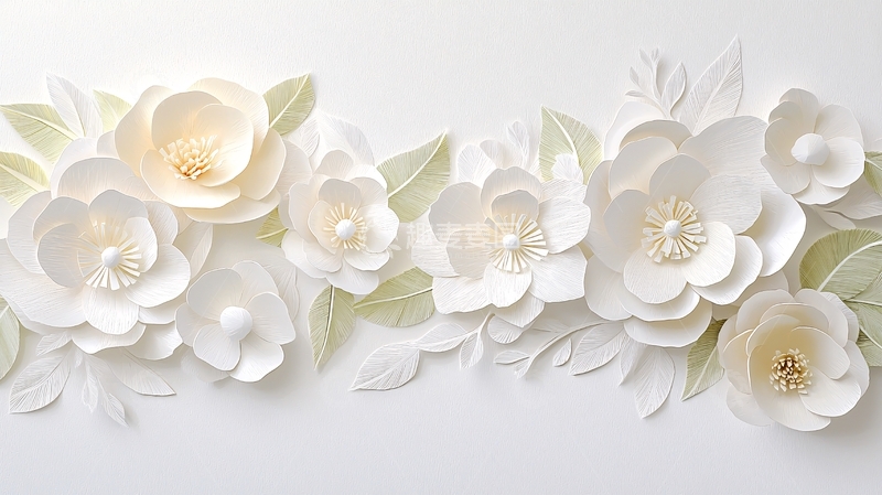高清大图下载【趣麦麦图】白色纸花高清图片