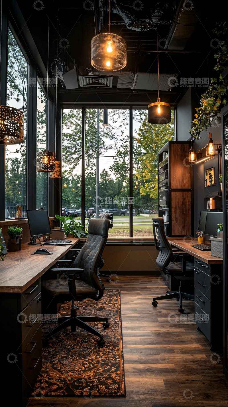 高清大图下载【趣麦麦图】现代风格办公室一角