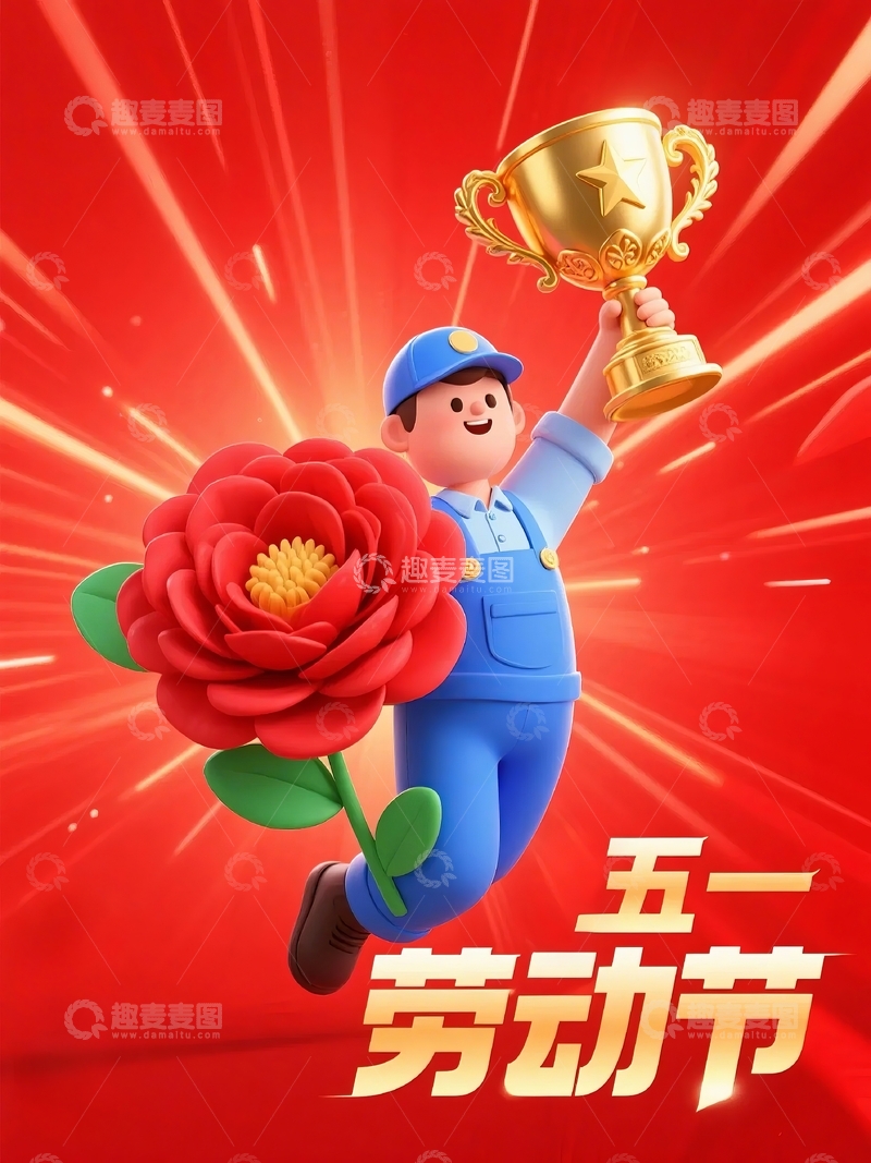 五一劳动节节日海报背景30