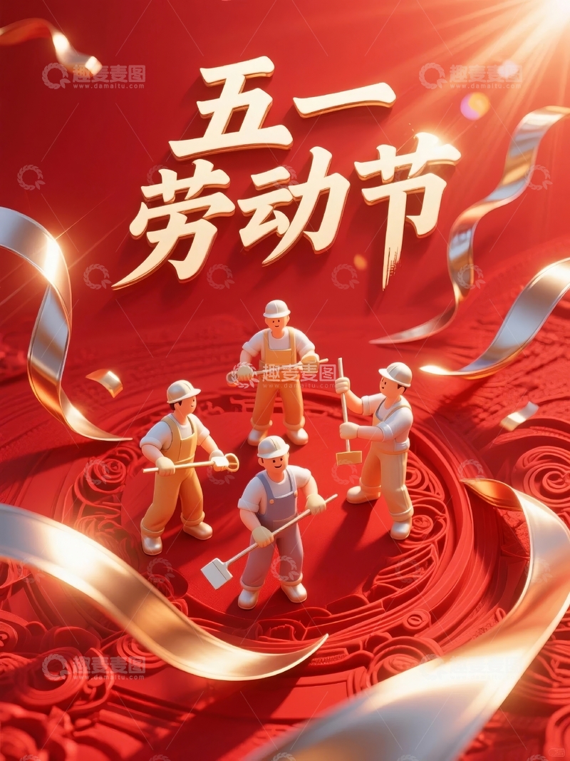 五一劳动节节日海报背景37