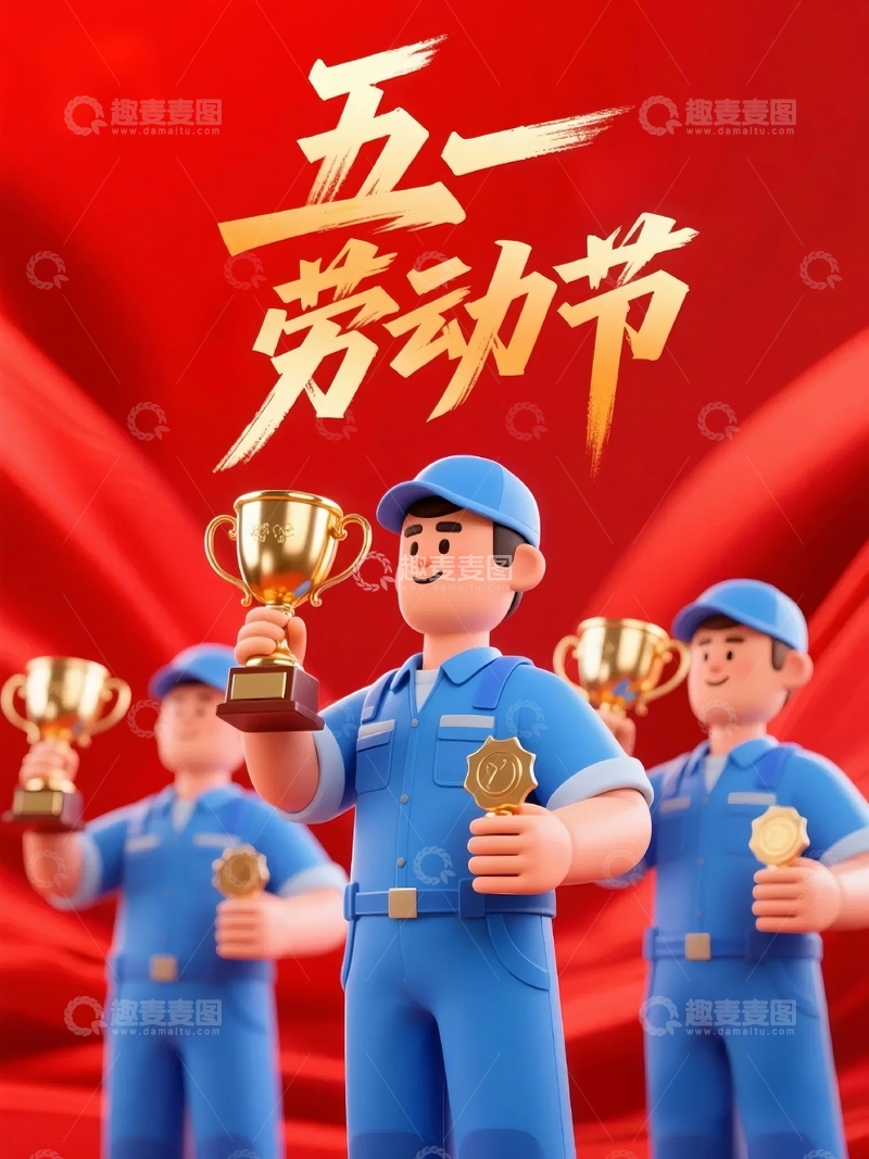 五一劳动节节日海报背景33