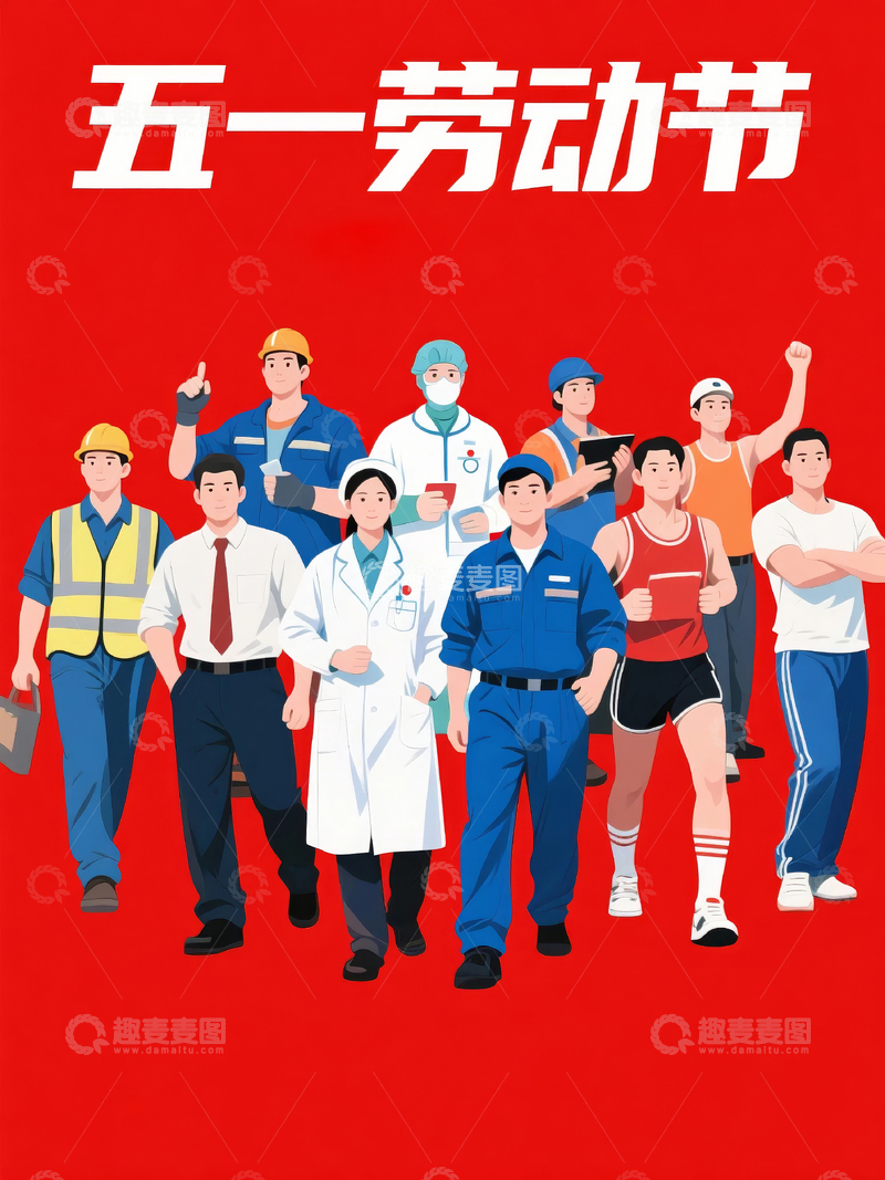 五一劳动节节日海报背景34