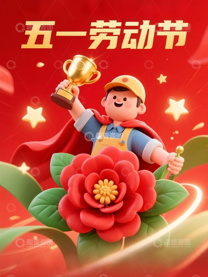 五一劳动节节日海报背景36