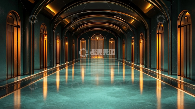 高清大图下载【趣麦麦图】豪华大厅走廊