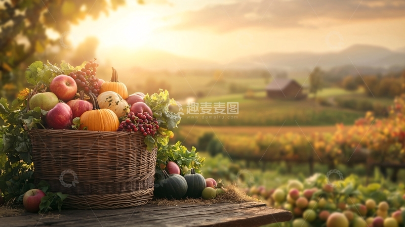 高清大图下载【趣麦麦图】丰收的果实和蔬菜