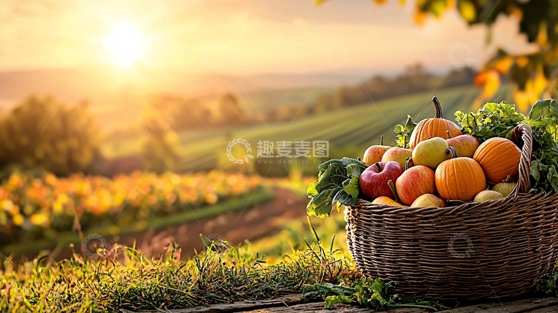 高清大图下载【趣麦麦图】丰收的田园风光