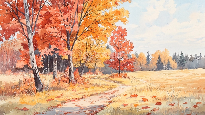 高清大图下载【趣麦麦图】秋日田野的风景如画