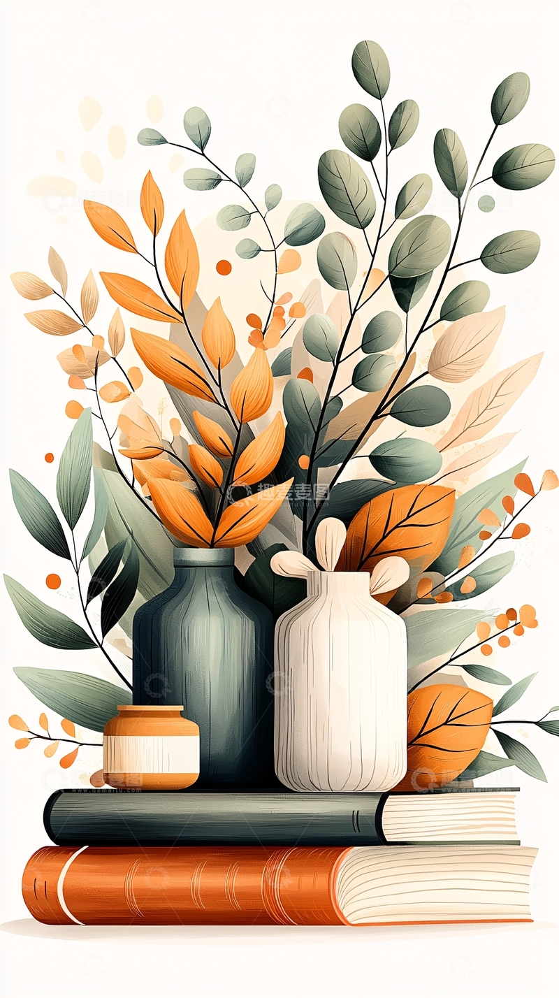 高清大图下载【趣麦麦图】花瓶绿植静物摆拍