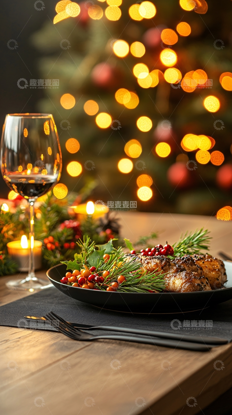 高清大图下载【趣麦麦图】圣诞餐桌高清图片