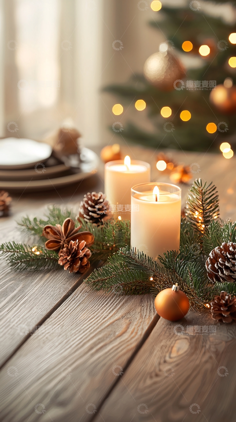 高清大图下载【趣麦麦图】温馨圣诞节餐桌静物