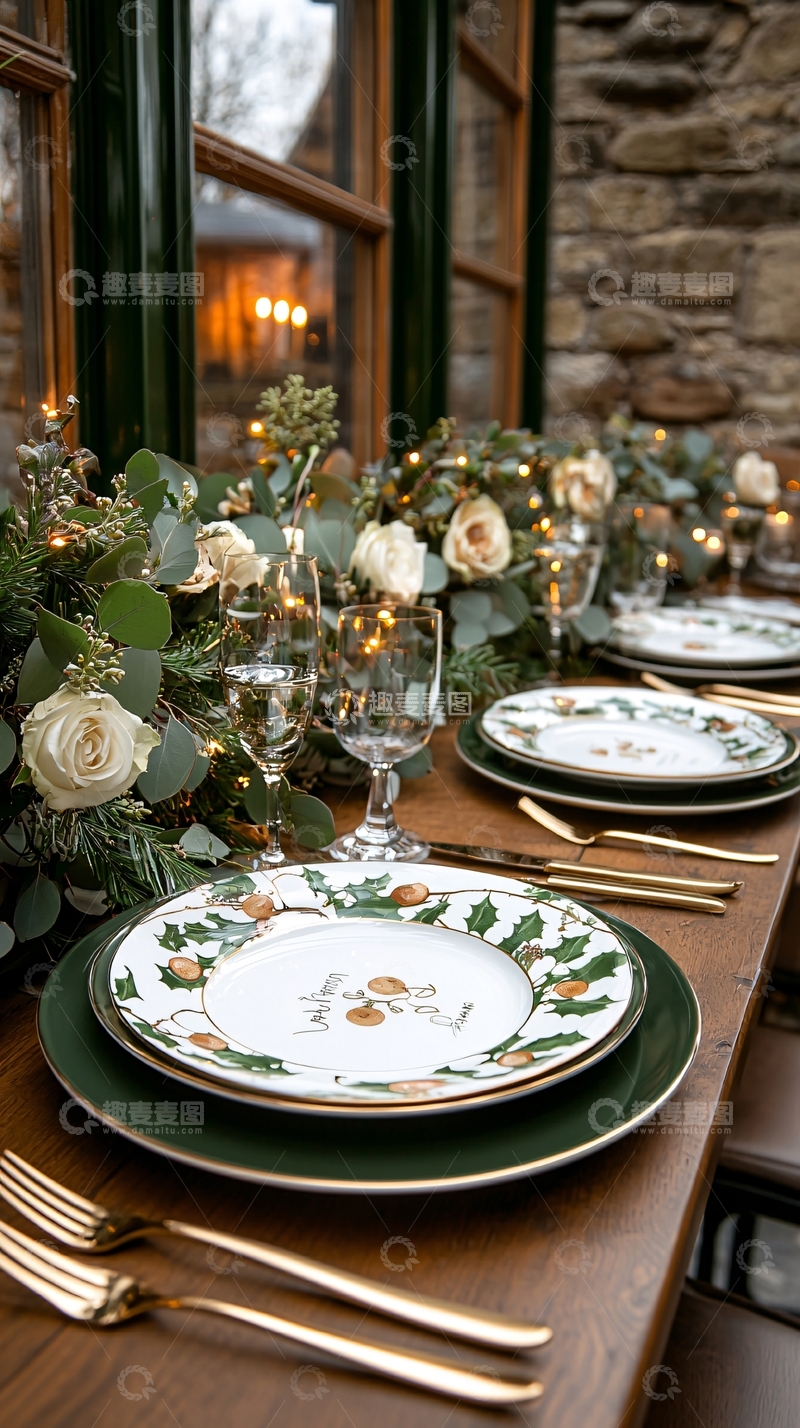 高清大图下载【趣麦麦图】节日餐桌装饰