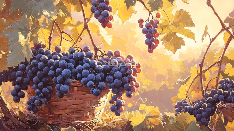 高清大图下载【趣麦麦图】阳光下的葡萄园