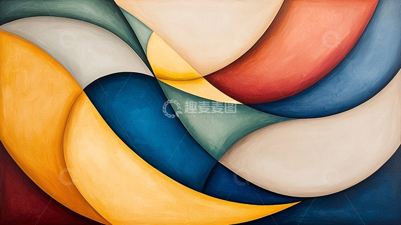 高清大图下载【趣麦麦图】抽象曲线色彩丰富