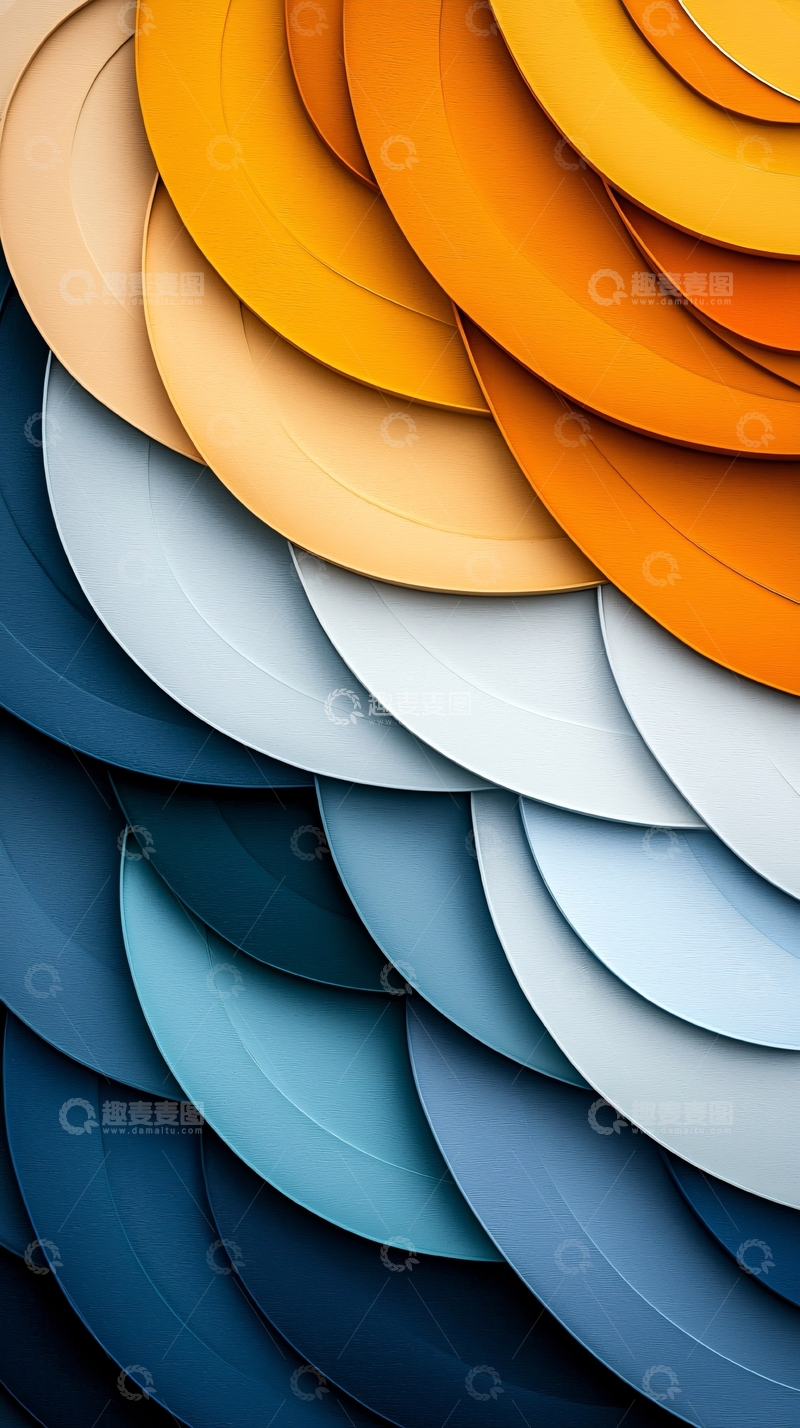 高清大图下载【趣麦麦图】渐变色圆形叠加背景