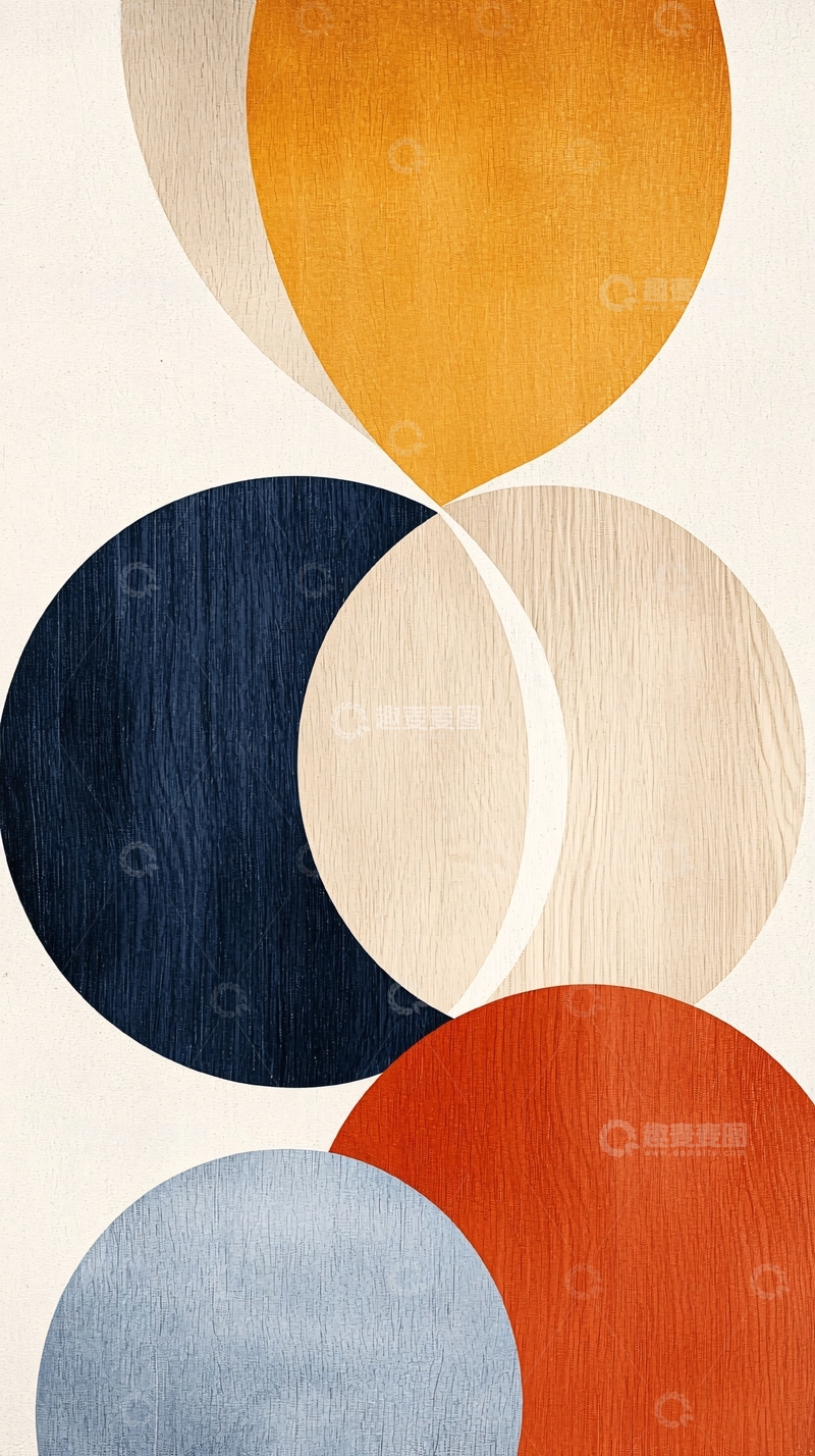 高清大图下载【趣麦麦图】圆形重叠的抽象艺术