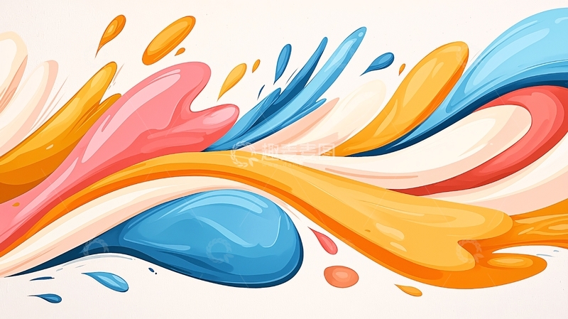 高清大图下载【趣麦麦图】彩色流体抽象背景
