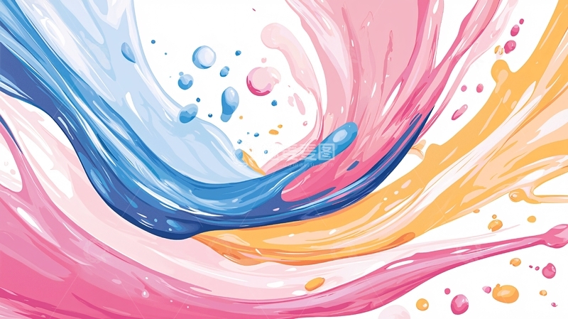 高清大图下载【趣麦麦图】彩色液体流动