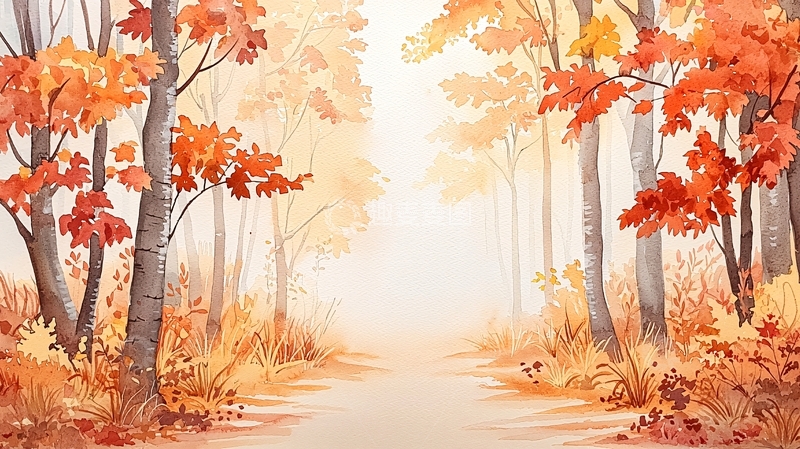 高清大图下载【趣麦麦图】秋日森林小径4