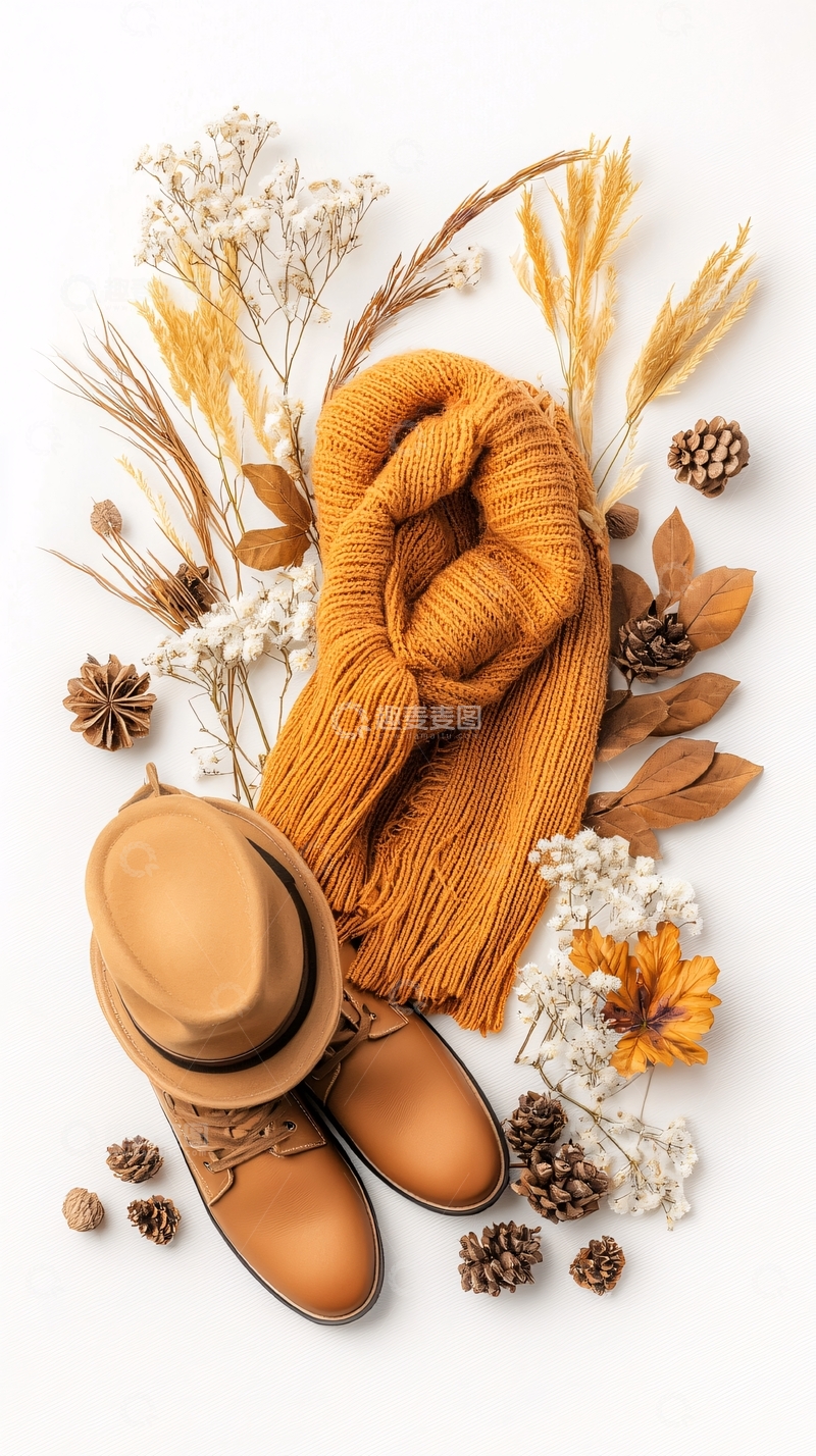 高清大图下载【趣麦麦图】秋季暖色系静物摆拍