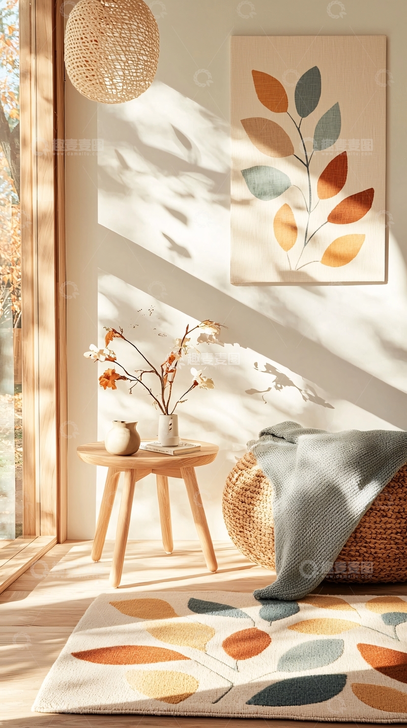 高清大图下载【趣麦麦图】温馨阳光的室内一角