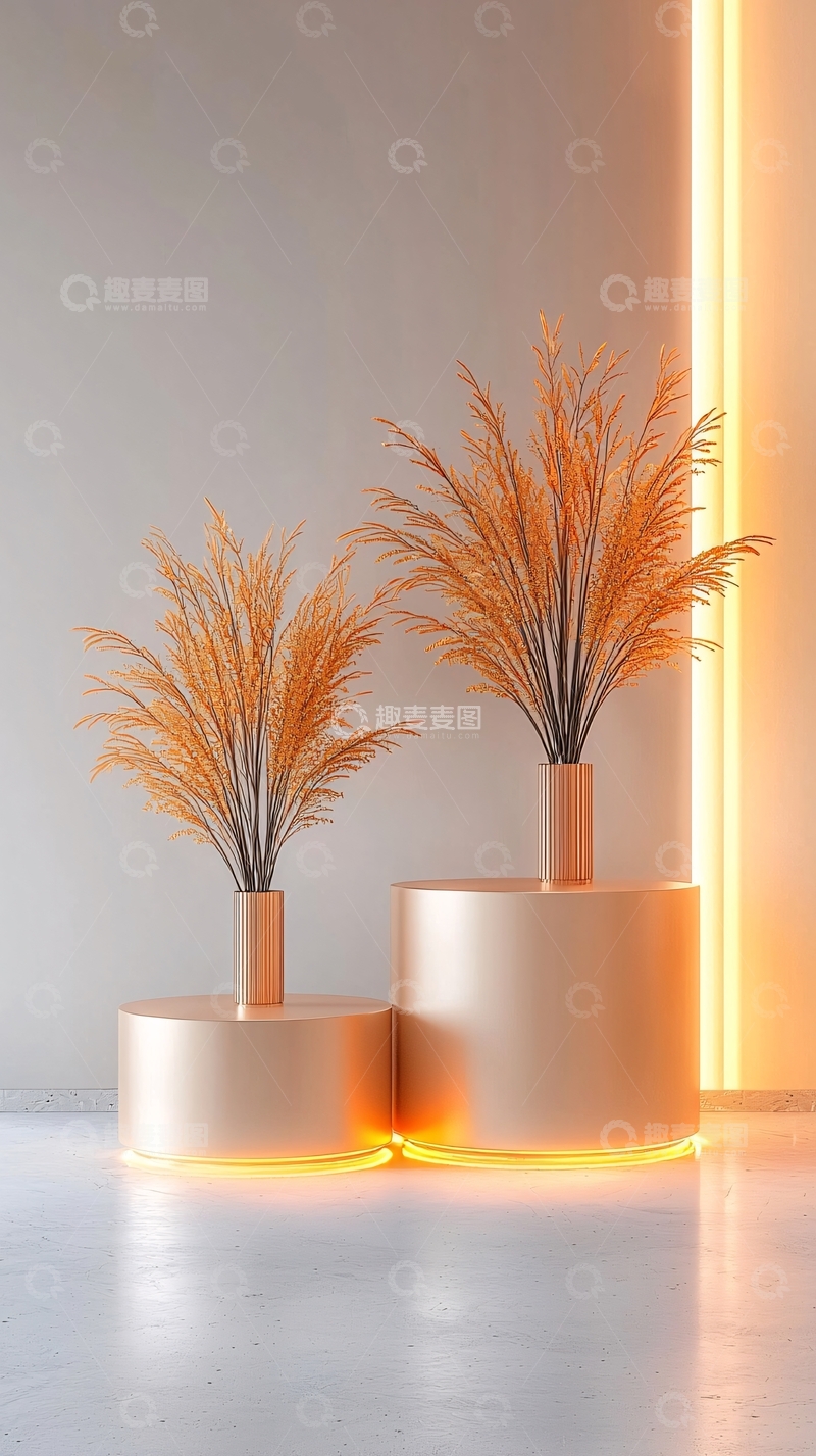 高清大图下载【趣麦麦图】金色花瓶高清图片